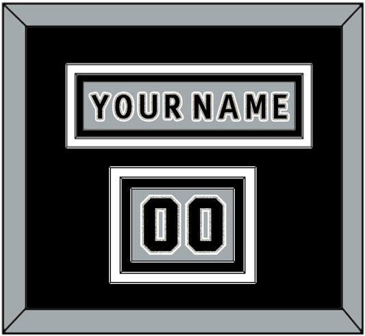 Los Angeles Nameplate & Number (Shoulder) - Alternate Gray (2018-2021) - Premier Tier 2