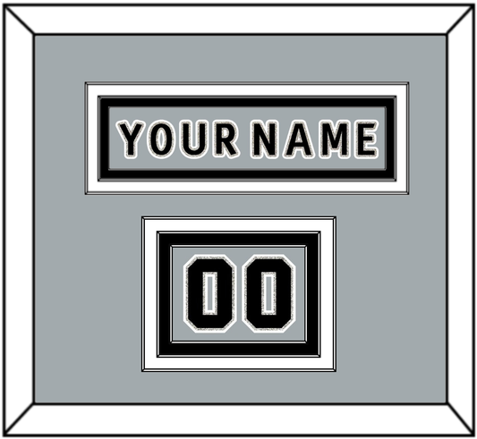 Los Angeles Nameplate & Number (Shoulder) - Alternate Gray (2018-2021) - Premier Tier 3