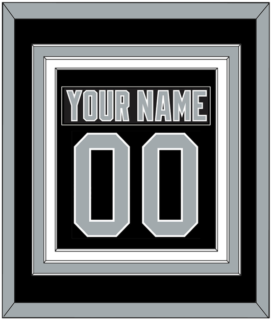 Los Angeles Nameplate & Number (Back) Combined - Road Black (1988-1991) - Premier Tier 2