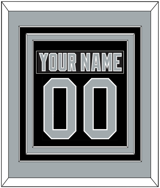 Los Angeles Nameplate & Number (Back) Combined - Road Black (1988-1991) - Premier Tier 3