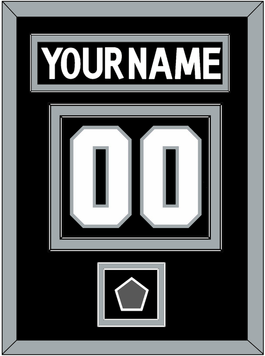 Los Angeles Nameplate & Number (Back) With Stanley Cup Champions Patch - Home Black (2011-2017) - Signature Tier 2