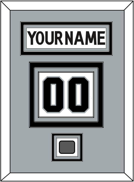 Los Angeles Nameplate & Number (Back) With Stanley Cup Finals Patch - Road White (2011-2017) - Premier Tier 3