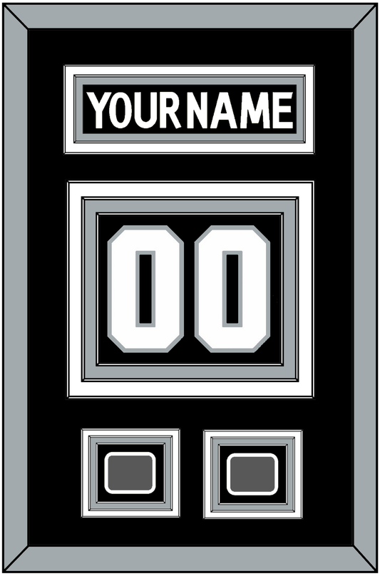 Los Angeles Nameplate & Number (Back) With 2 Stanley Cup Champions Patches - Home Black (2011-2017) - Premier Tier 2