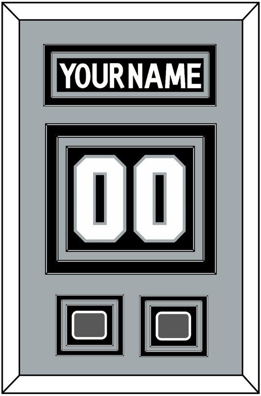 Los Angeles Nameplate & Number (Back) With 2 Stanley Cup Champions Patches - Home Black (2011-2017) - Premier Tier 3