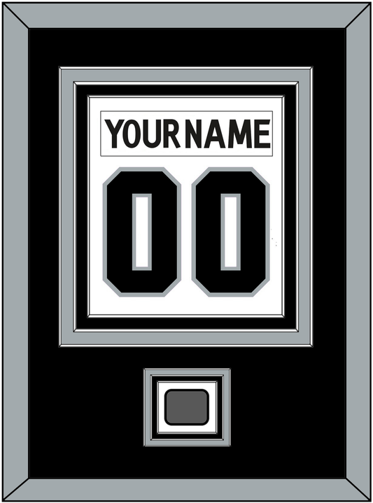 Los Angeles Nameplate & Number (Back) Combined With Stanley Cup Finals Patch - Road White (2011-2017) - Premier Tier 2