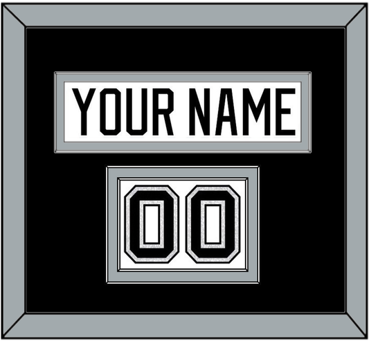 Los Angeles Nameplate & Number (Shoulder) - Road White - Signature Tier 2