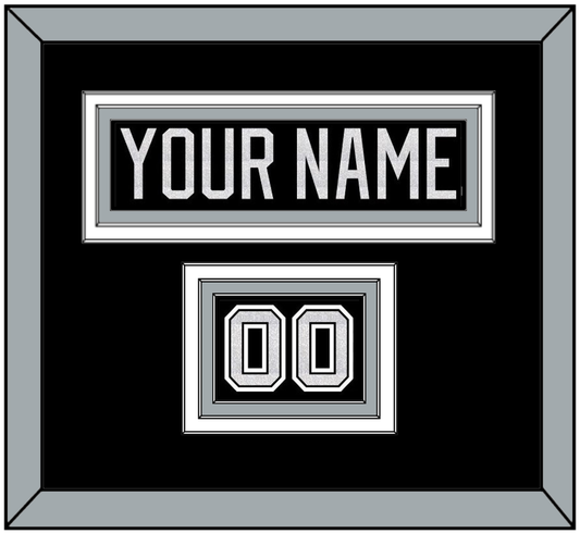 Los Angeles Nameplate & Number (Shoulder) - Home Black - Premier Tier 2