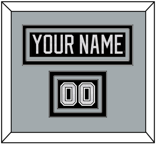 Los Angeles Nameplate & Number (Shoulder) - Home Black - Premier Tier 3