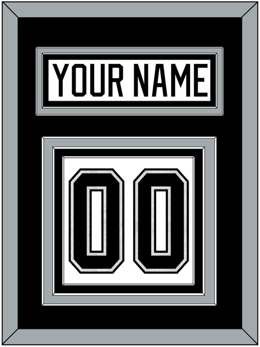 Los Angeles Nameplate & Number (Back) - Road White - Premier Tier 2