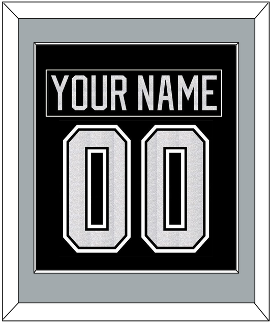 Los Angeles Nameplate & Number (Back) Combined - Home Black - Essential Tier 2