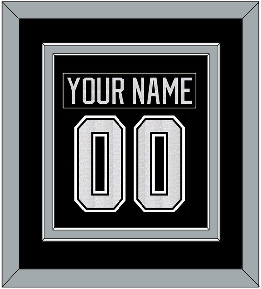Los Angeles Nameplate & Number (Back) Combined - Home Black - Signature Tier 2