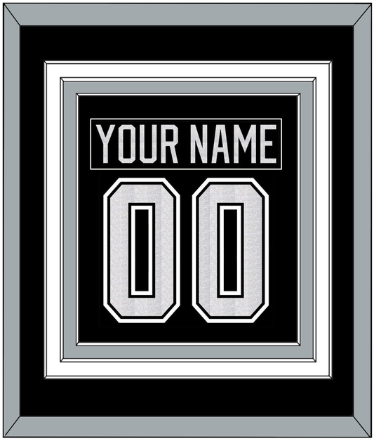 Los Angeles Nameplate & Number (Back) Combined - Home Black - Premier Tier 2