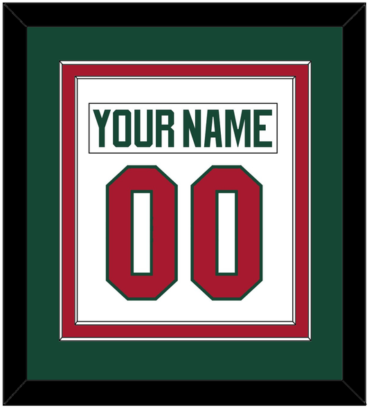 Minnesota Nameplate & Number (Back) Combined - Road White - Signature Tier 3