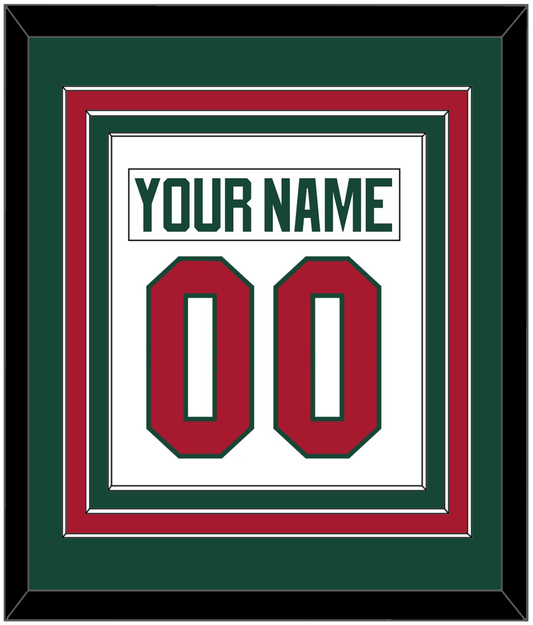 Minnesota Nameplate & Number (Back) Combined - Road White - Premier Tier 2