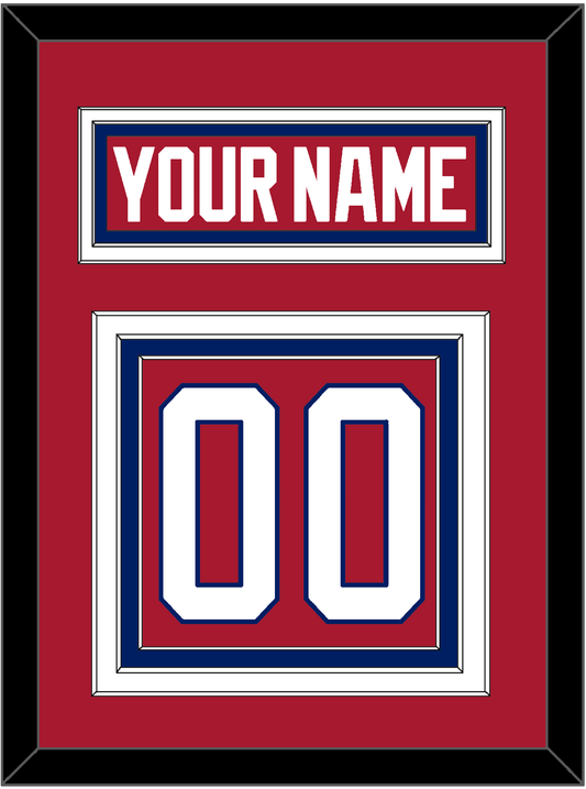 Montreal Nameplate & Number (Back) - Road Red (1984-1997) - Premier Tier 2