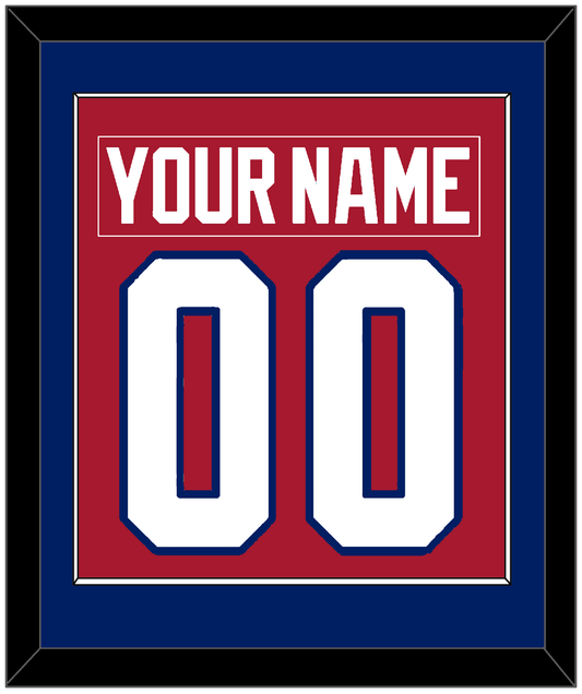 Montreal Nameplate & Number (Back) Combined - Road Red (1984-1997) - Essential Tier 2