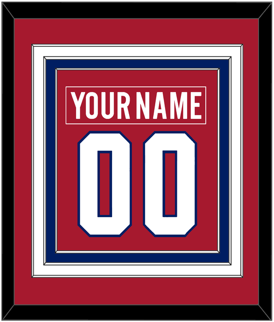 Montreal Nameplate & Number (Back) Combined - Home Red - Premier Tier 2