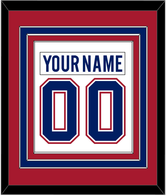 Montreal Nameplate & Number (Back) Combined - Road White - Premier Tier 2