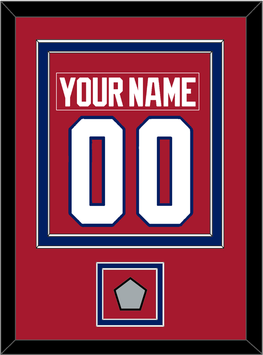 Montreal Nameplate & Number (Back) Combined With Stanley Cup Finals Patch - Road Red (1984-1997) - Signature Tier 2