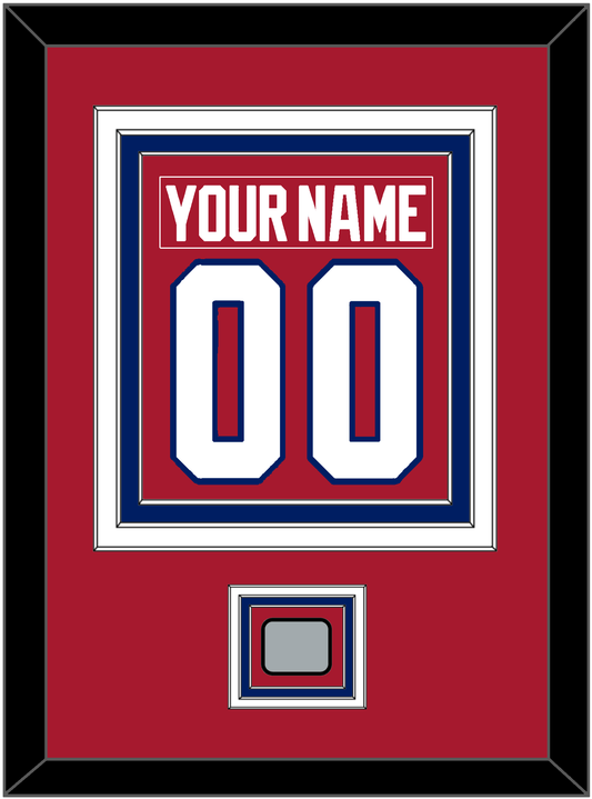 Montreal Nameplate & Number (Back) Combined With Stanley Cup Finals Patch - Road Red (1984-1997) - Premier Tier 2