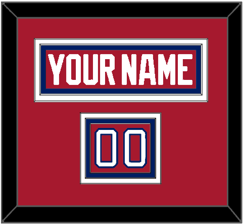 Montreal Nameplate & Number (Shoulder) - Road Red (1984-1997) - Premier Tier 2