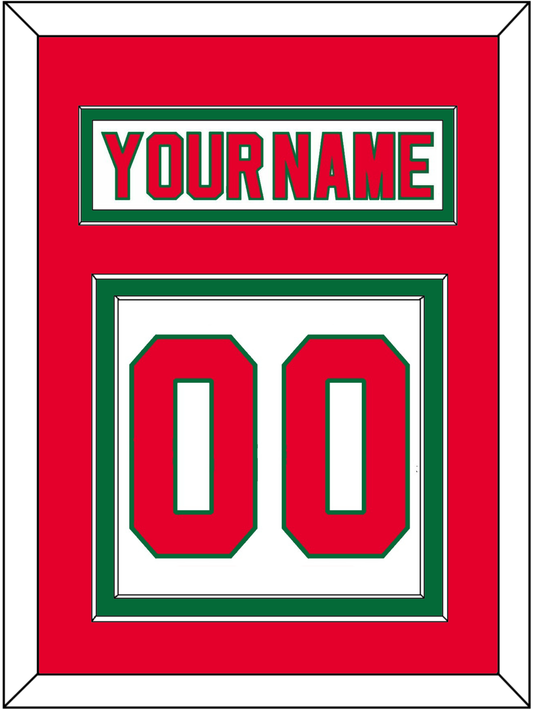 New Jersey Nameplate & Number (Back) - Home White (1982-1992) - Signature Tier 2