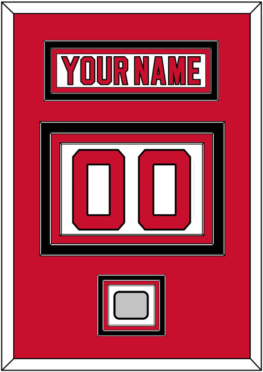 New Jersey Nameplate & Number (Back) With Stanley Cup Finals Patch - Home White (1992-2007) - Premier Tier 2