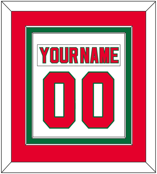 New Jersey Nameplate & Number (Back) Combined - Home White (1982-1992) - Signature Tier 2