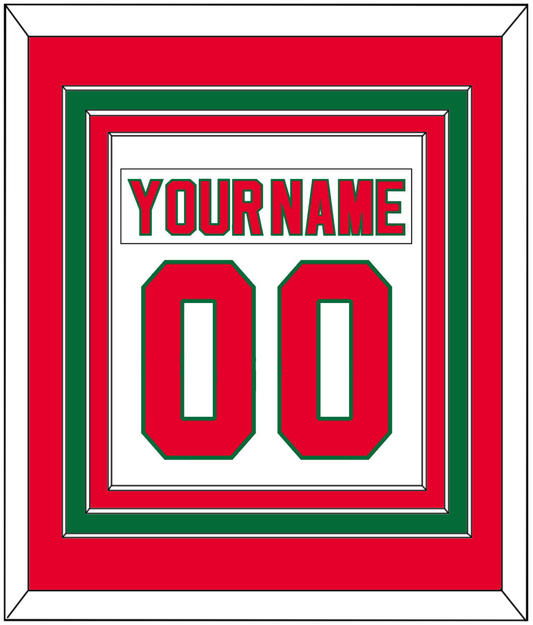 New Jersey Nameplate & Number (Back) Combined - Home White (1982-1992) - Premier Tier 2