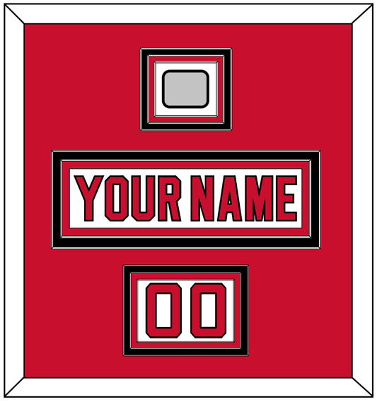 New Jersey Nameplate, Number (Shoulder) & 1995 Stanley Cup Champions Patch - Home White (1992-2007) - Premier Tier 2