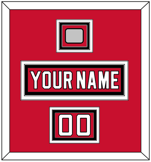 New Jersey Nameplate, Number (Shoulder) & 1995 Stanley Cup Champions Patch - Road Red (1992-2007) - Premier Tier 2