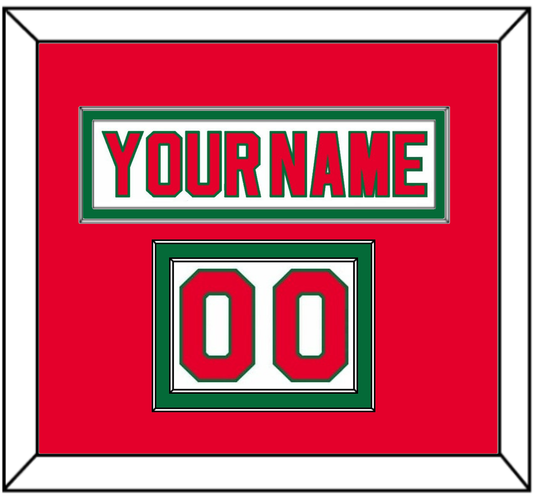 New Jersey Nameplate & Number (Shoulder) - Home White (1982-1992) - Signature Tier 2