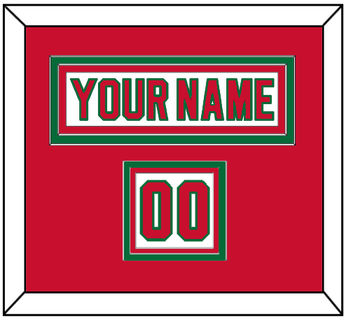 New Jersey Nameplate & Number (Shoulder) - Heritage White - Premier Tier 2