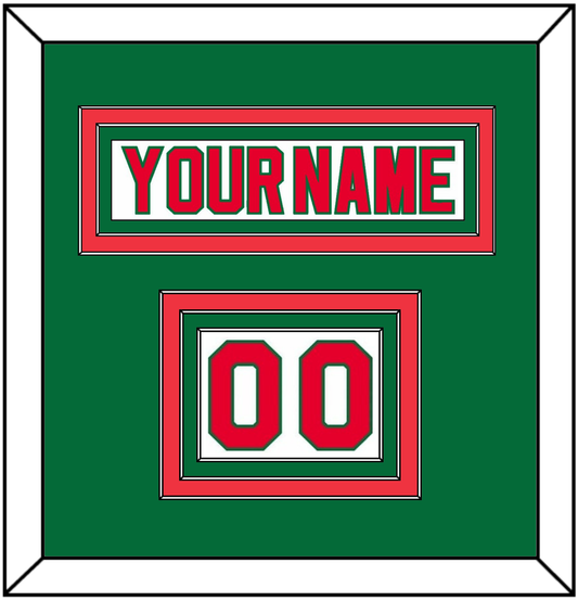 New Jersey Nameplate & Number (Shoulder) - Home White (1982-1992) - Premier Tier 3