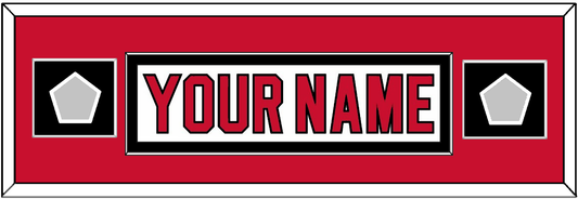 New Jersey Nameplate & 2 Stanley Cup Finals Patches - Home White (1992-2007) - Essential Tier 4