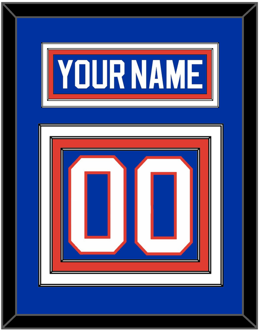 New York Nameplate & Number (Back) - Road Blue (1984-1995) - Premier Tier 2