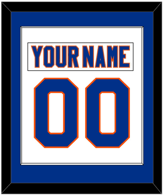 New York Nameplate & Number (Back) Combined - Road White - Essential Tier 1