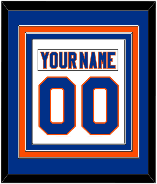 New York Nameplate & Number (Back) Combined - Road White - Premier Tier 2