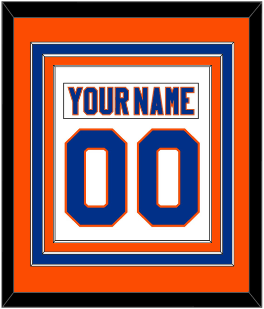 New York Nameplate & Number (Back) Combined - Road White - Premier Tier 3