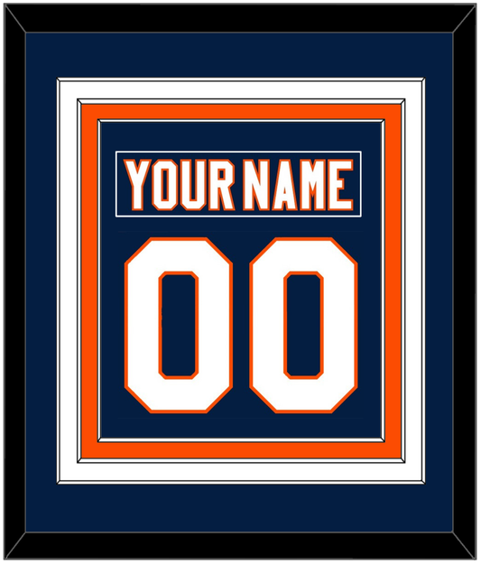 New York Nameplate & Number (Back) Combined - Home Blue (2007-2010) - Premier Tier 2