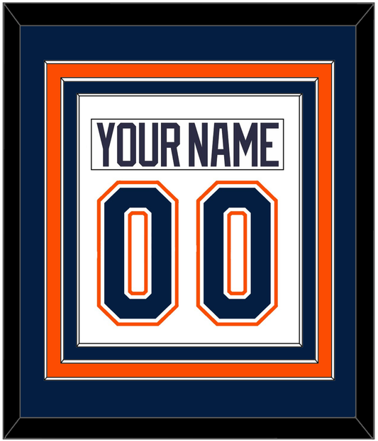 New York Nameplate & Number (Back) Combined - Home/Road White (1998-2007) - Premier Tier 2
