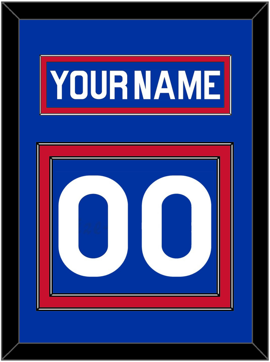 New York Nameplate & Number (Back) - Road Blue (1977-1978) - Signature Tier 2