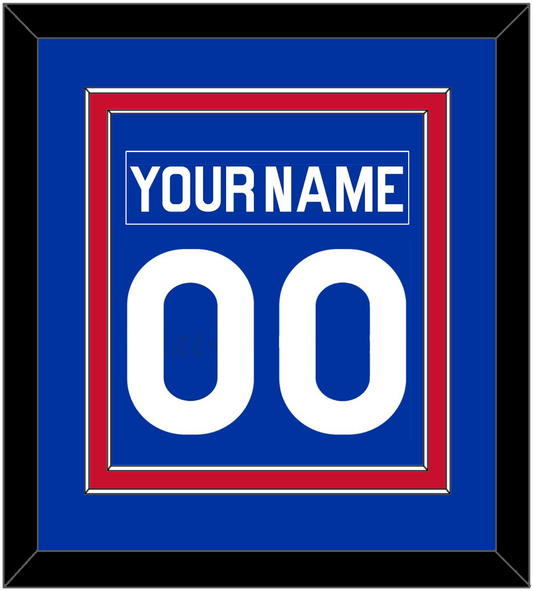 New York Nameplate & Number (Back) Combined - Road Blue (1977-1978) - Signature Tier 2