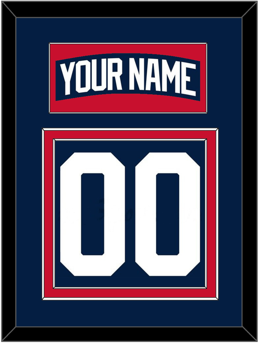 New York Nameplate & Number (Back) - Alternate Blue - Signature Tier 2
