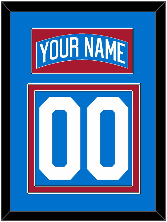 New York Nameplate & Number (Back) - Centennial Blue - Signature Tier 2