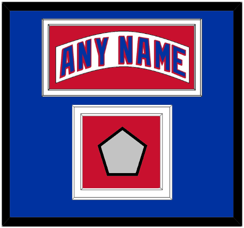 New York Nameplate & Stanley Cup Finals Patch - Home White (1990-2004) - Signature Tier 2