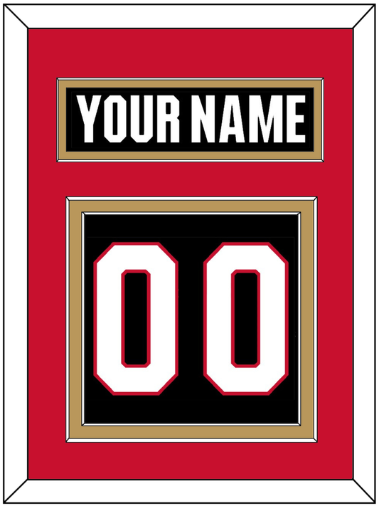 Ottawa Nameplate & Number (Back) - Home Black - Signature Tier 3