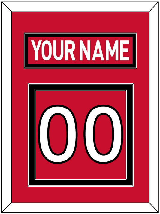 Ottawa Nameplate & Number (Back) - Home Red (2007-2017) - Signature Tier 2