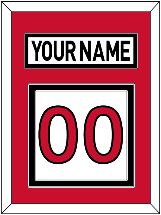 Ottawa Nameplate & Number (Back) - Road White (2007-2017) - Signature Tier 2
