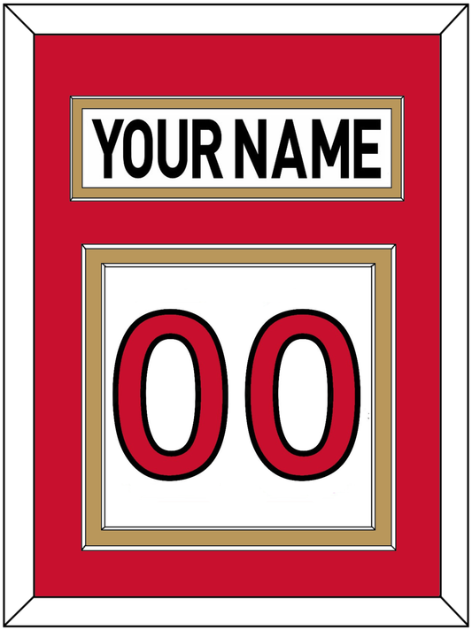 Ottawa Nameplate & Number (Back) - Road White (2007-2017) - Signature Tier 3